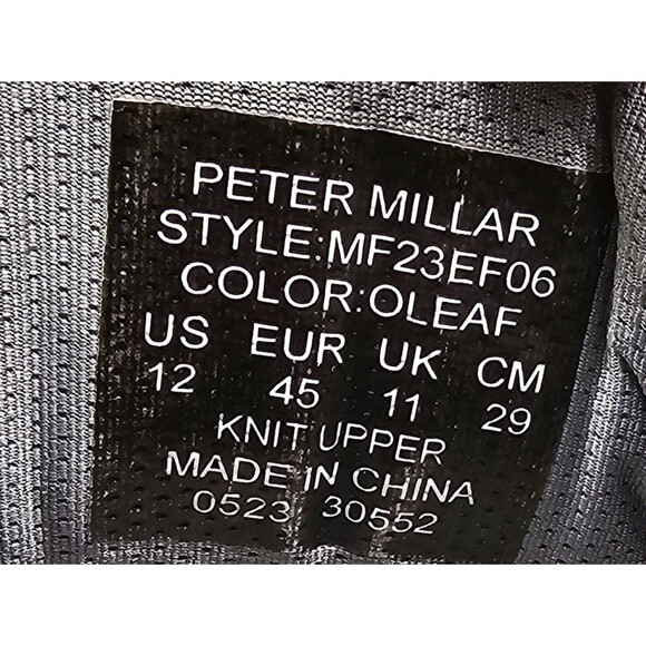Peter Millar Glide v3 Men Shoes Olive Leaf Knit Athletic Training Casual Size 12 - Picture 12 of 13